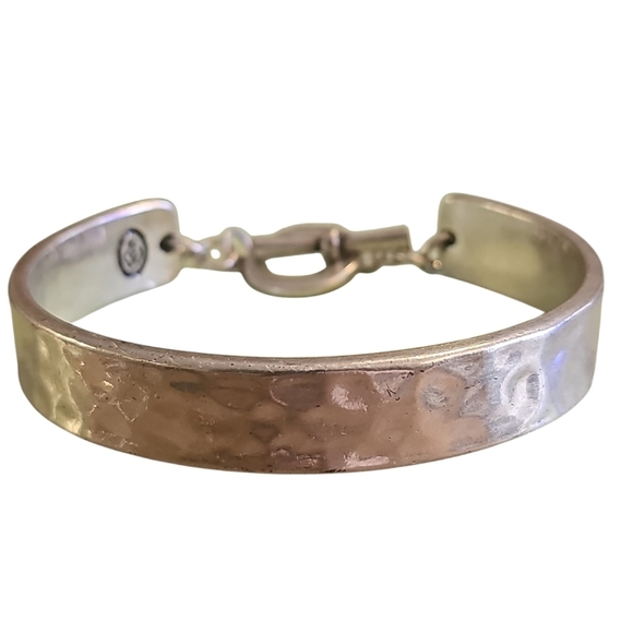 Vintage Premier Designs hammered cuff bracelet with inspirational message - Picture 1 of 7